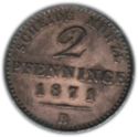 2 Pfennig (1/180 Thaler - A, B or C)