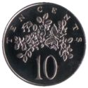10 Cents (Homerus swallowtail, narrow state name & year)