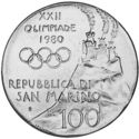 100 Lire (XXII Olympic Games - Archery)