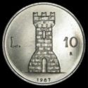 10 Lire (Coat-of-arms castle Serravalle)