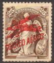 Lady Justice overprinted CORREO AEREO and Airplane