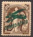 Lady Justice overprinted CORREO AEREO and Airplane