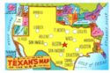 Texan's humorous map of U.S.A.