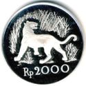 2,000 Rupiah (Conservation - Javan Tiger - Proof edition)