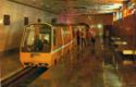 New Athos Cave. Electric train "Tourist"