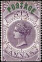 Queen Victoria - Foreign Bill stamp overprinted "POSTAGE"