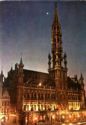 Brussels. The Town Hall by night