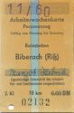 Arbeiter Wochenkarte Reinstetten-Biberach