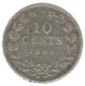 10 Cents (Dubbeltje - inhuldigingsportret - wide truncation)