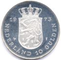 10 Gulden (Zilveren Tientje - 25 Years of Reign)