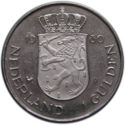 1 Gulden ("Dubbele Kop" - Investure of New Queen)