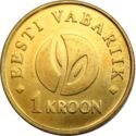 1 Kroon (90th anniversary of the Republic of Estonia)