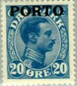 King Christian X - overprinted PORTO