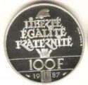 100 Francs (230th Anniversary of the birth of La Fayette 0.950)