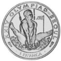 1 Pa'anga (XXIV Summer Olympic Games 1988 Seoul - Gymnast)