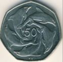 50 Pence (Five Dolphins)