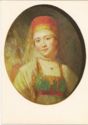 Vladimir Borovykovsky. Portrait of Torzhok peasant woman Khristinya. 1795