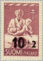Female Doctor Examining Small Child, 1946 Overprint