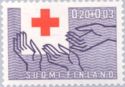 Hands reaching out for the Red Cross