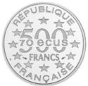 500 Francs (70 Ecus - Brandenburg Gate)