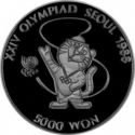 5,000 Won (XXIV Sumer Olympics 1988 - mascot Hodori)