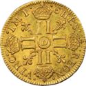 1 Louis d'or (Louis XIV. D - Lyon)