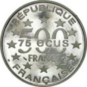 500 Francs (70 ecus - The Parthenon, Athens)