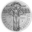 5 Euro (150th Birth anniv. writer of Gabriele D'Annunzio)