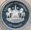 10 Maloti (250th birthyear of 1st U.S. Pres. G. Washington)