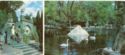Alupka. Swan Lake in the upper park. Fountain Sink "in the L