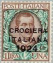 Vittorio Emanuele III with Floral Ornaments, overprinted