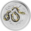 50 Cents (Year of the Snake - black and yellow (Proof))