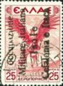Airmail Greece Stamp Overprinted - "occupazione ..." ("o" sm