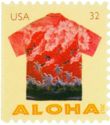 Aloha Shirt with Surfers & Palm Trees