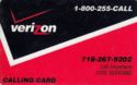 Verizon calling card, black and red