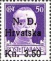 Italy Stamp Overprinted N.D. Hrvatska