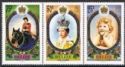 60th Birthday of Queen Elizabeth II - Strip of 3