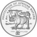 10,000 Shillings (Endangered Wildlife - Rhinoceros)