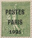 Semeuse Postes PARIS 1921