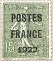 Semeuse Postes PARIS 1922