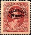 Christopher Colombus overprinted franqueo oficial