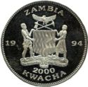 2,000 Kwacha (15th World Cup Football 1994 United States)