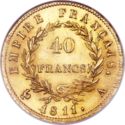 40 Francs (Empire. Lauerate. A - Paris)
