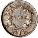 ¼ Franc (Quart. Empire-Emperor - A - Paris)