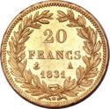 20 Francs (Louis Philips I - A - Paris)