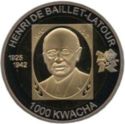 1,000 Kwacha (3rd IOC President Henri de Baillet-Latour)