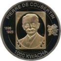 1,000 Kwacha (2nd IOC President Pierre de Coubertin)