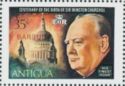 Churchill and St. Paul's Cathedral - Overprinted