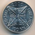 100 Markkaa  (Jubilee Year 2000)