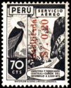 Stamps of 1938 overprinetd in red 20c sb 70c